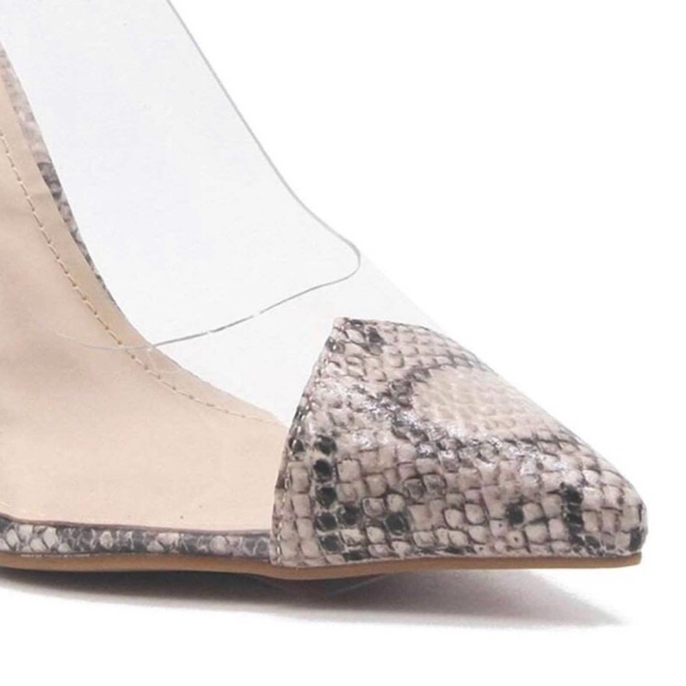 NEW CAPE ROBBIN Snake-print Heels - Picture 5 of 6